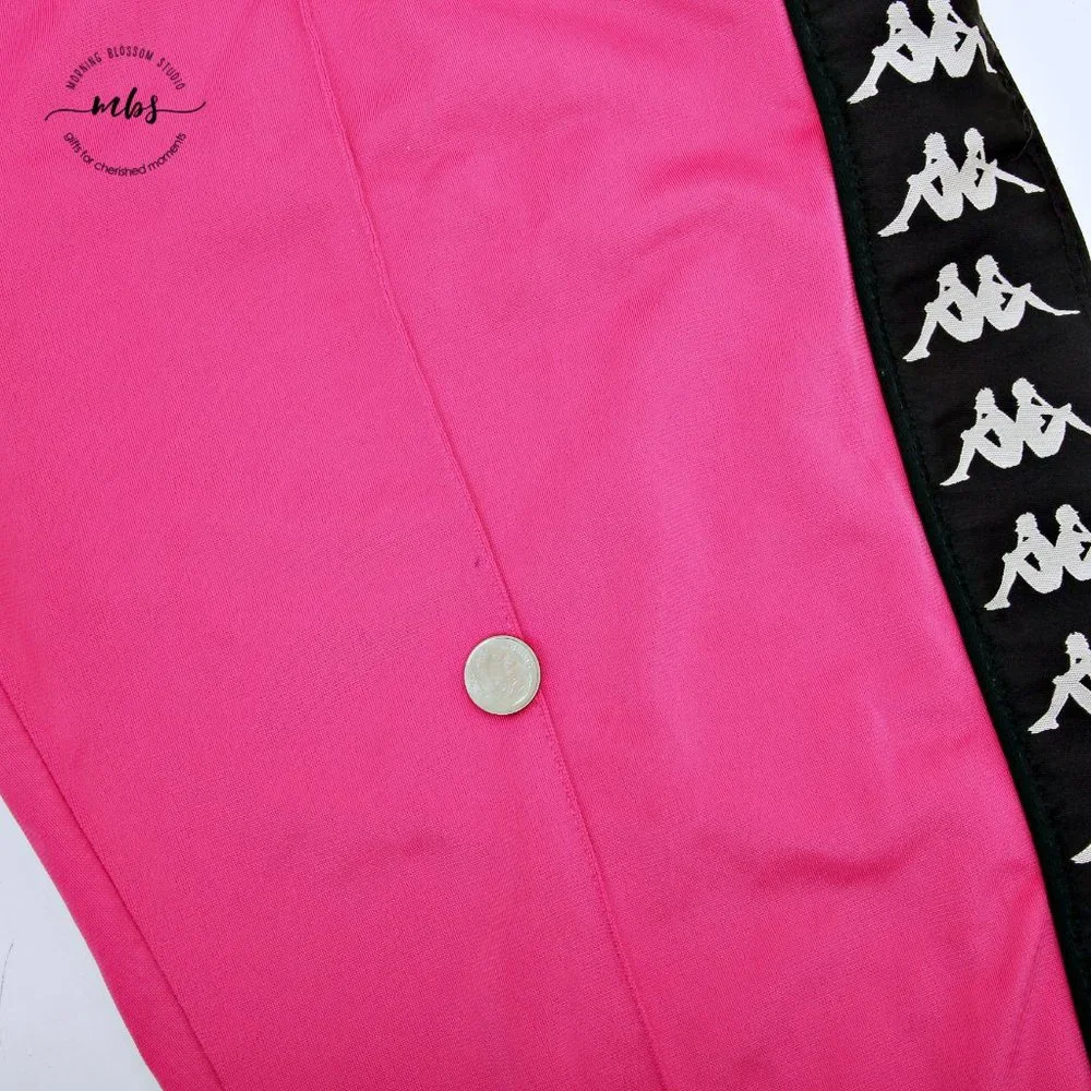 Kappa Logo Panel Drawstring High Waist Track Pants_6